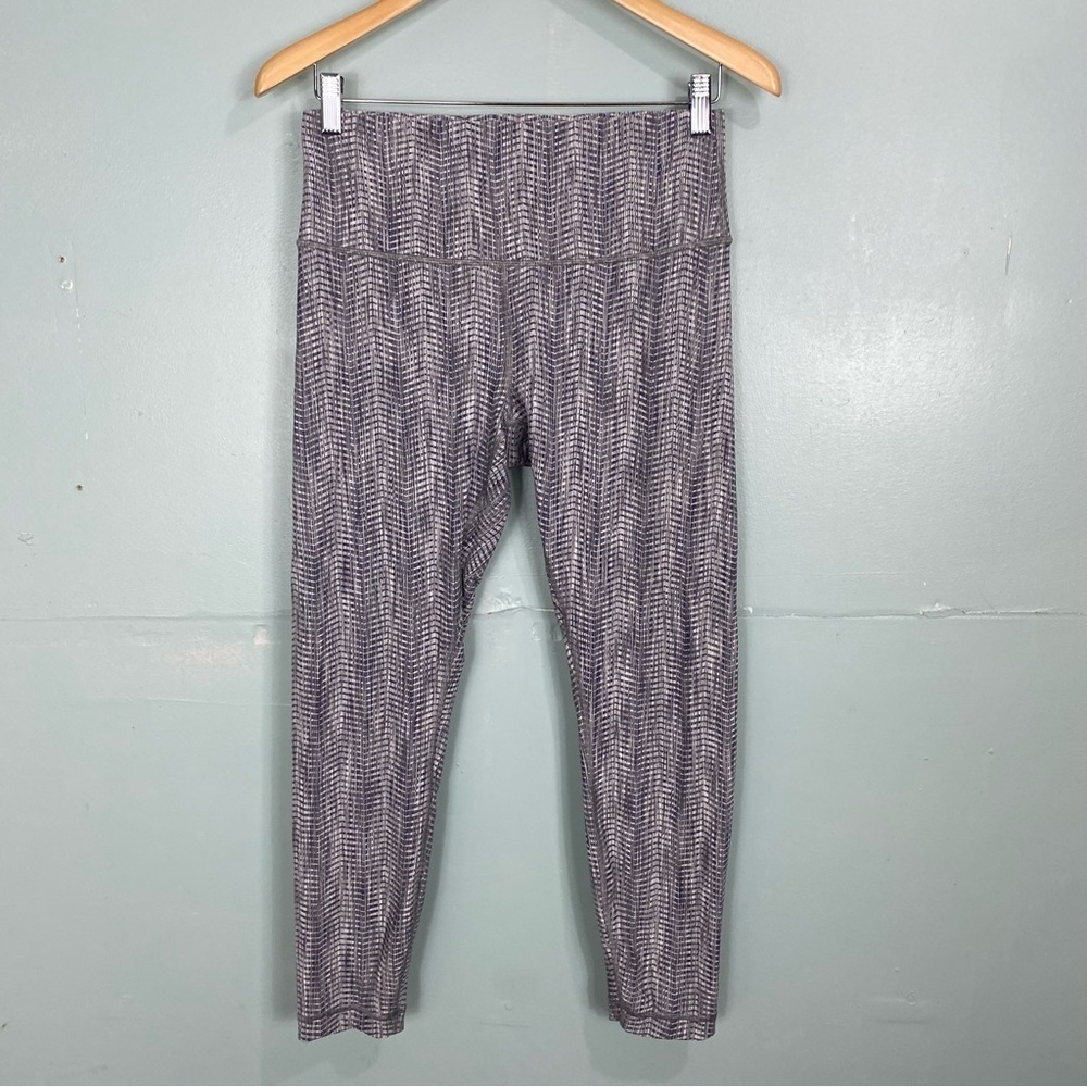 Lululemon‎ Wunder Under 7/8 Tight Luxtreme 25” Jacquard Battleship Silver Spoon